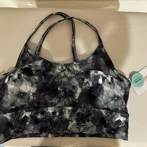 Marika Monochrome Floral Sports Bra NWT Medium